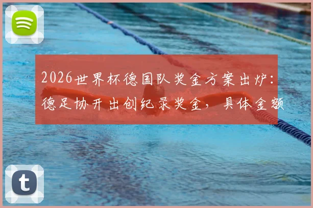 2026世界杯德国队奖金方案出炉：德足协开出创纪录奖金，具体金额与分配机制解读
